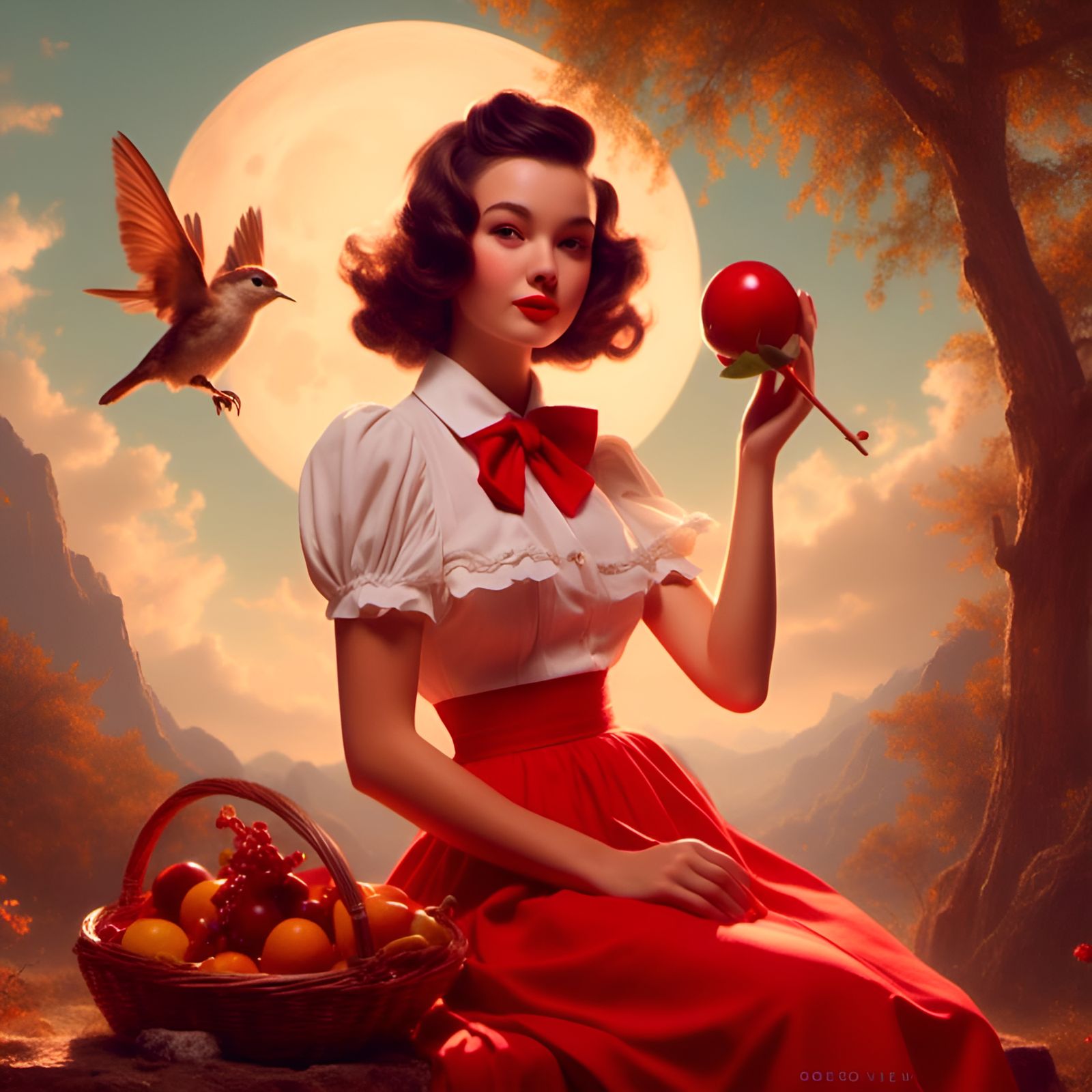 Classic Pin-Up Girl in Gil Elvgren Style