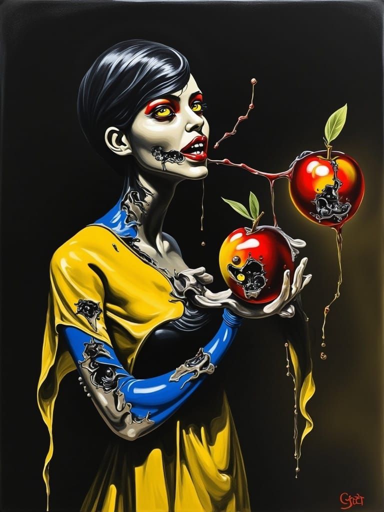 Gothic Snow White with Poisoned Apple