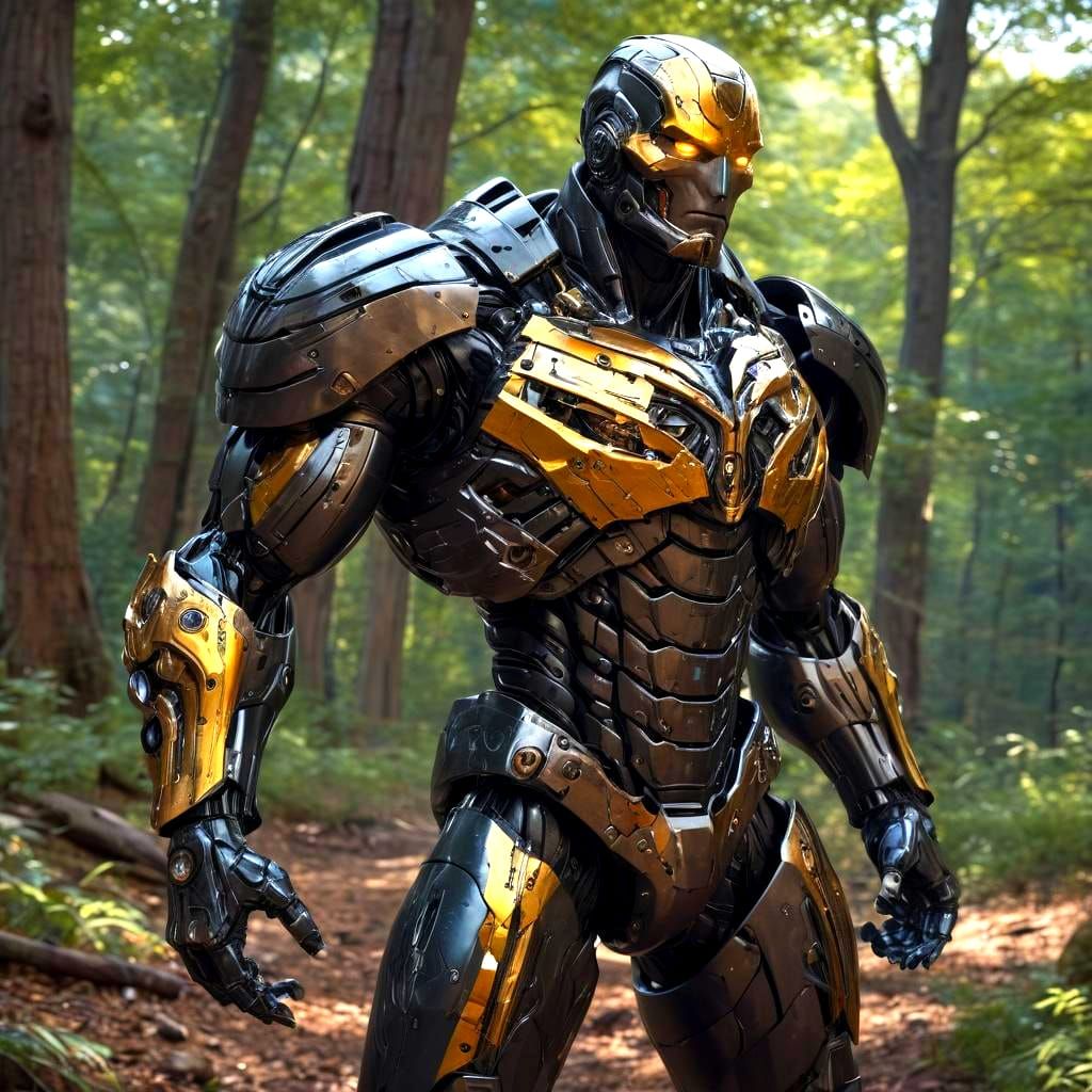 Last Reckoning: Armored Metal Man in Hi-Tech Style