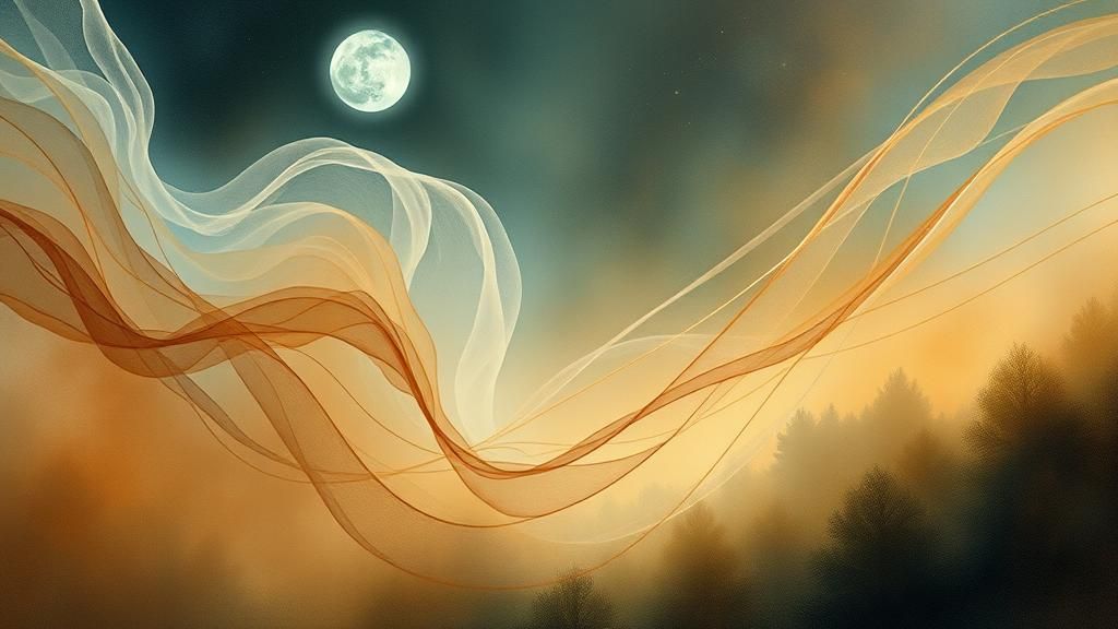 Ethereal Veil Between Mystic Forest and Celestial Realm