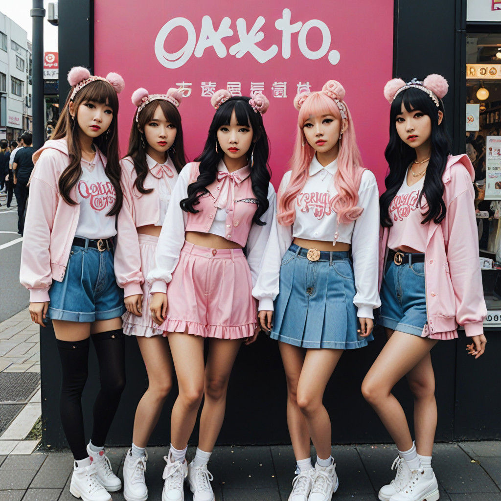 Kawaii Fashionistas in Harajuku Style