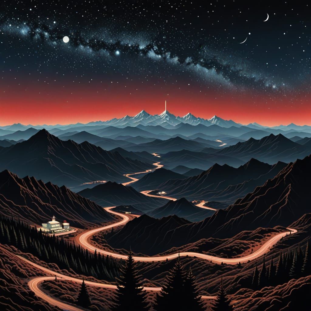 Twin Peaks Inspired Sci-Fi Landscape