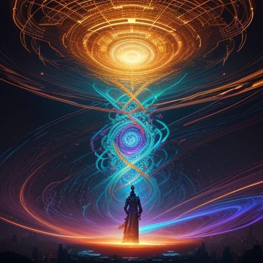 Genius Logging Into Cosmic Knowledge Vortex