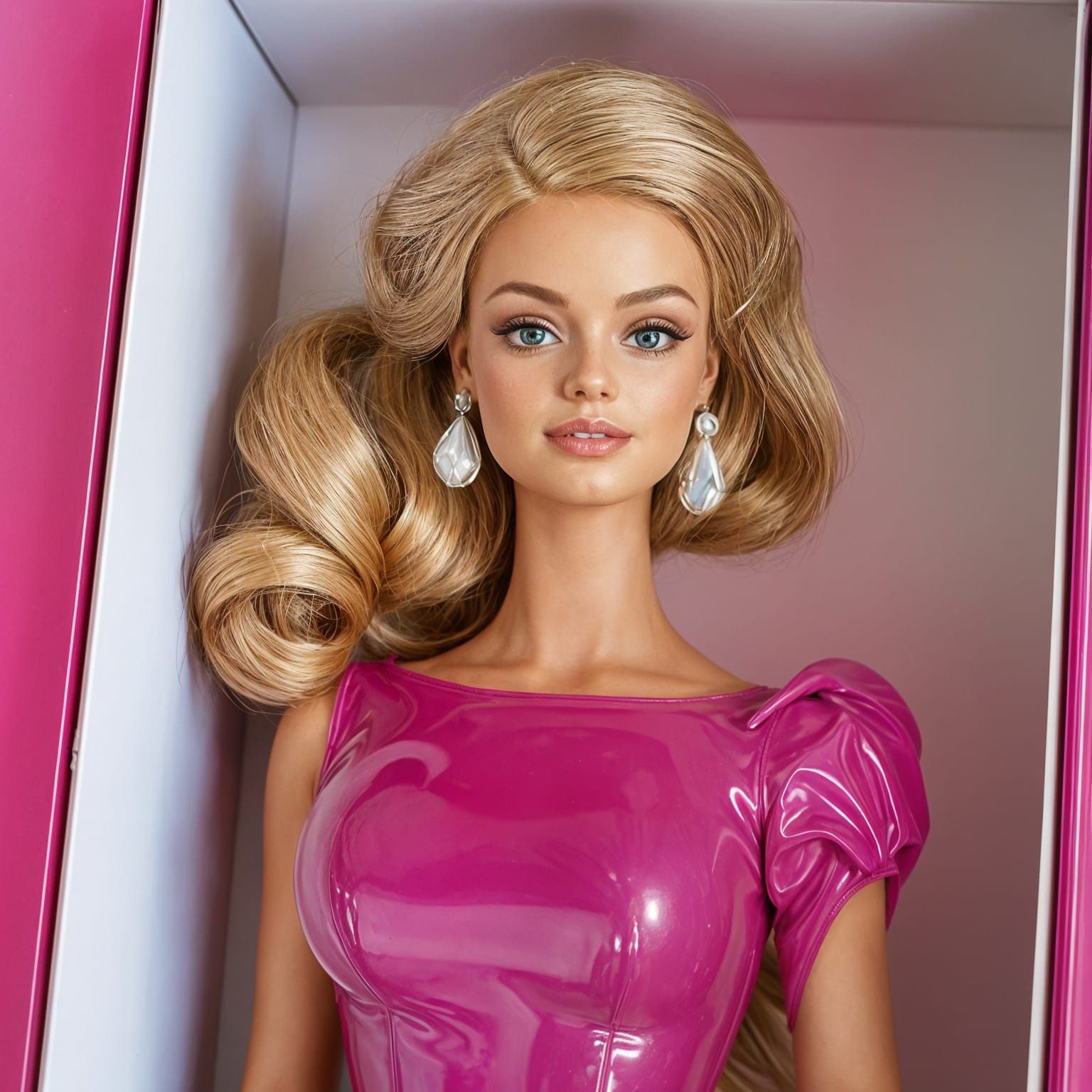 Beautiful Barbie in Latex Dress in Box
