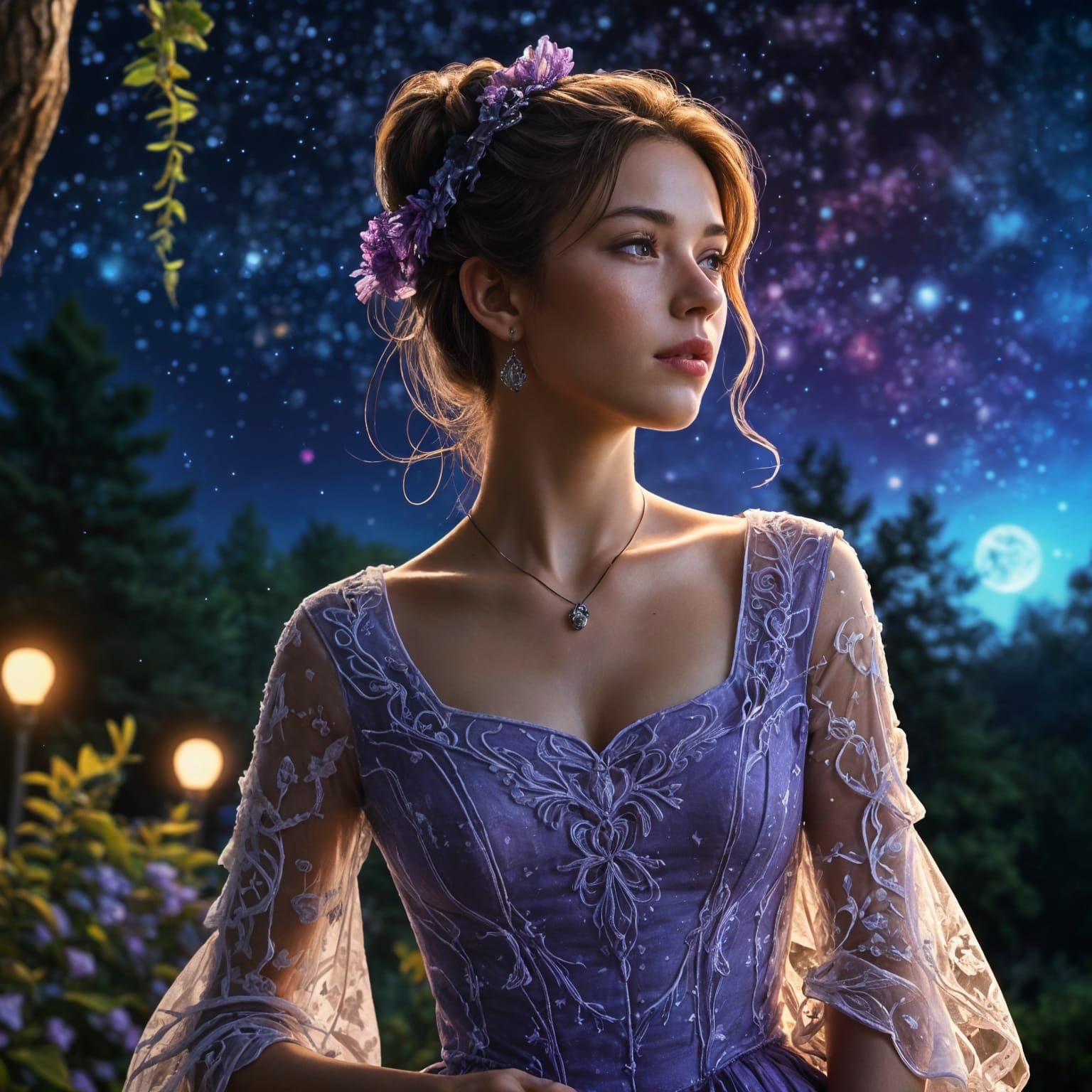 Southern Belle in Futuristic Galaxy Park