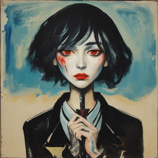 Post-Punk Album Cover in Expressionist Style