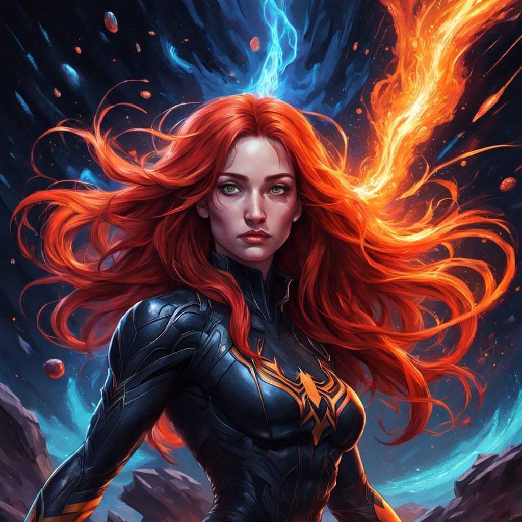 Mary Jane Watson and Venom Dancing Under Meteor Shower