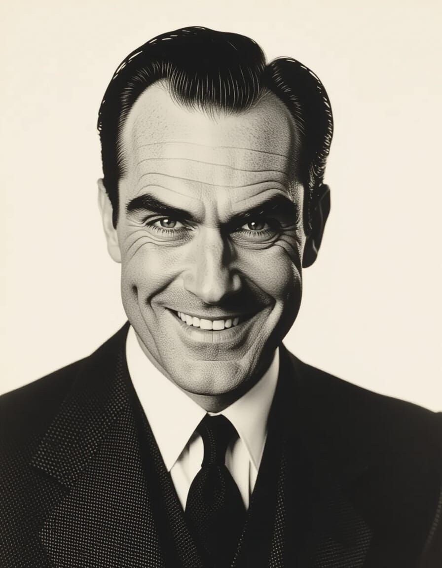 Sinister Doctor Portrait in Noir Photography Style