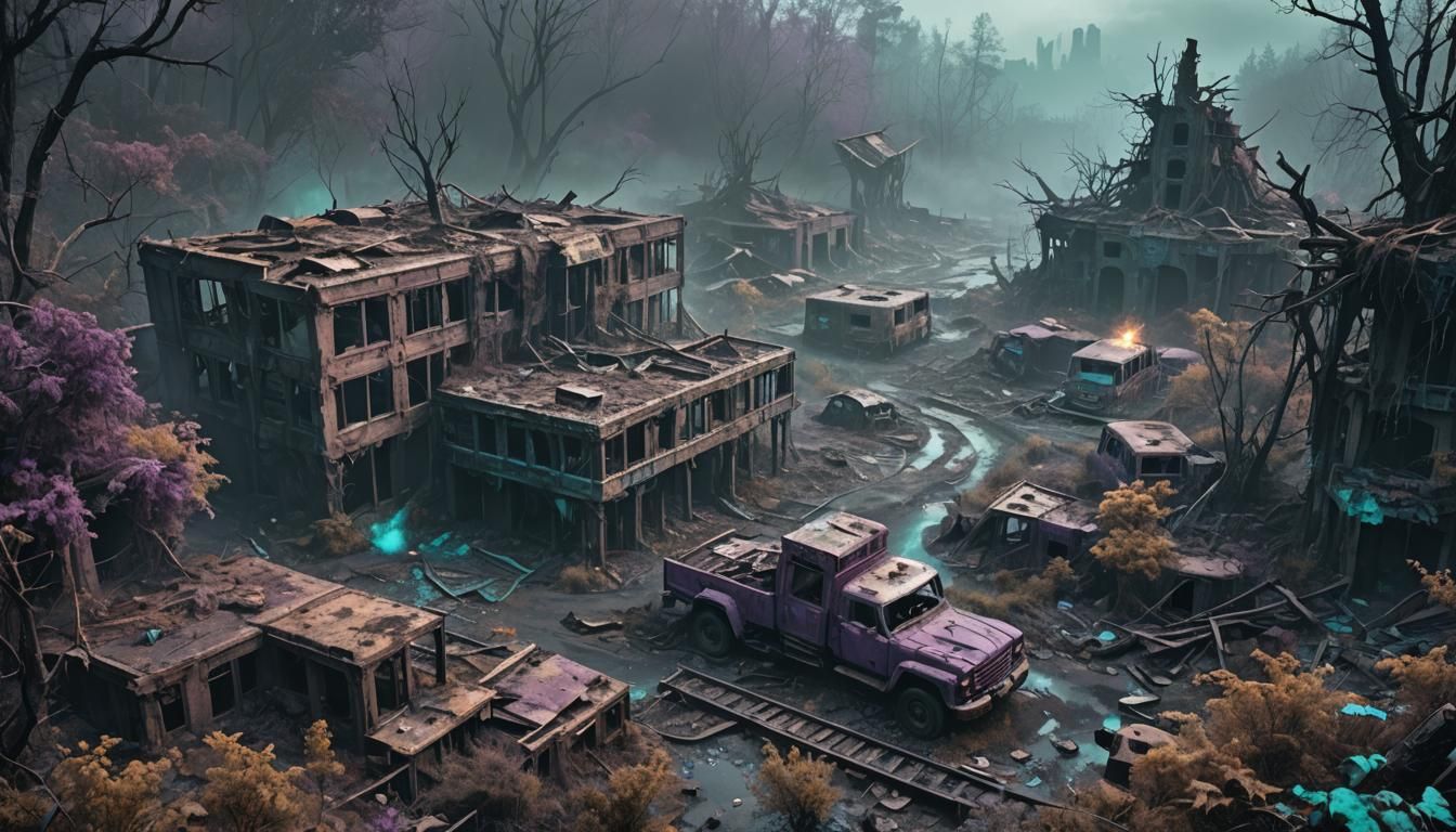 Apocalyptic Landscape: Forest Reclaims Civilization