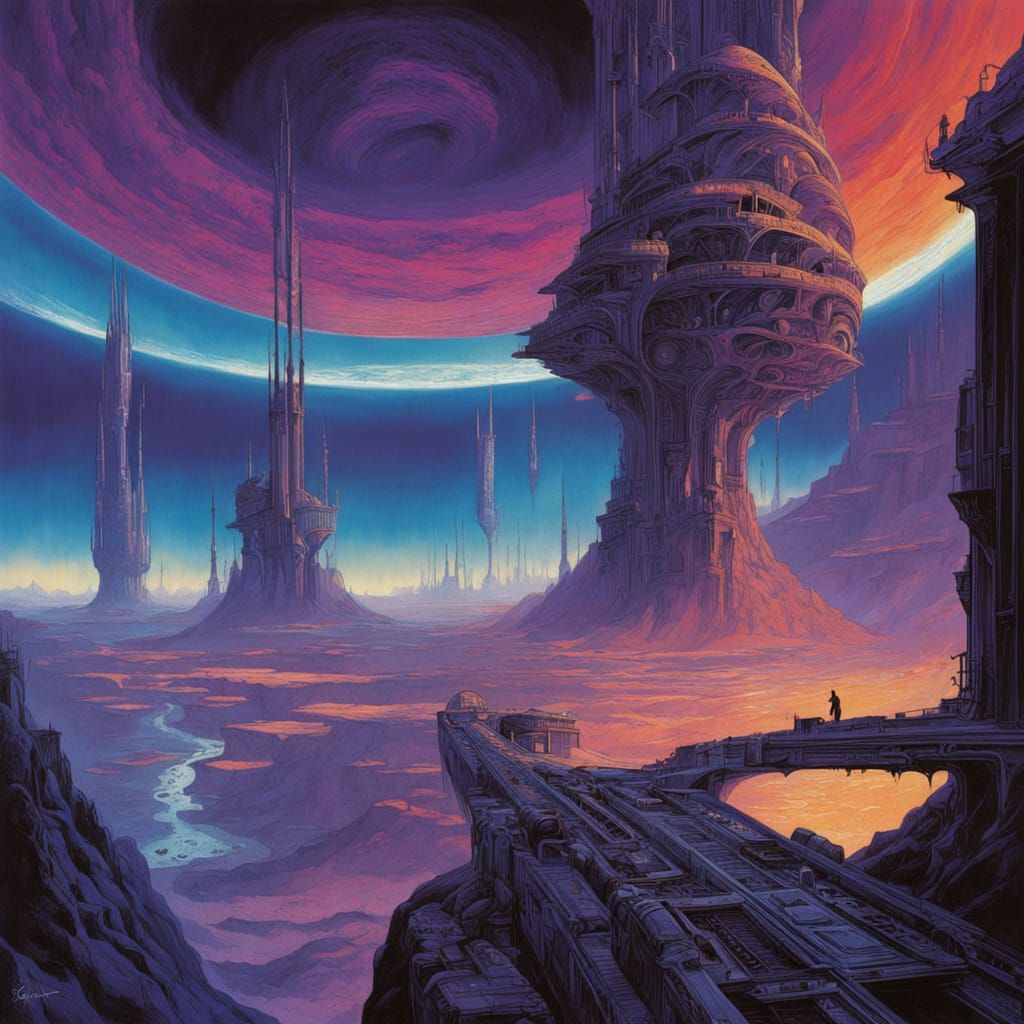 Cosmic Being in Swirling Vortex