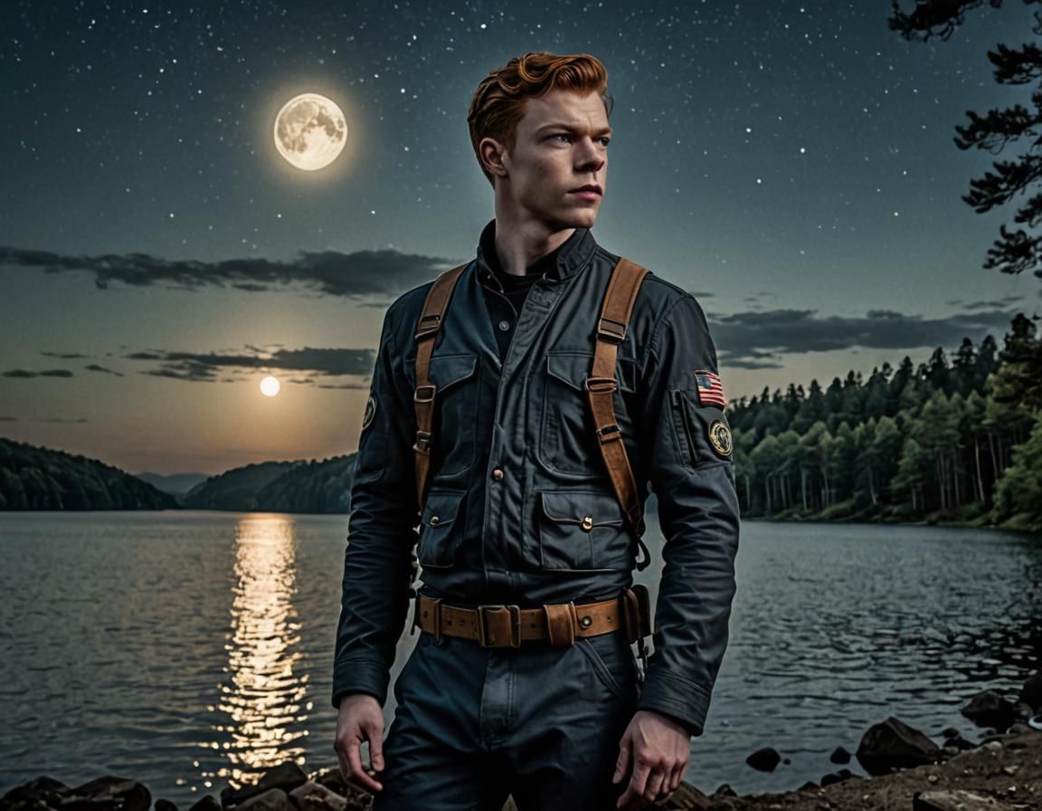 Hyperrealistic Image of Cal Kestis on Lake Shore