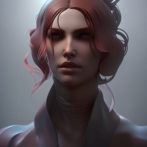 Expressive Portrait of Sorrow in Hyperdetailed Style