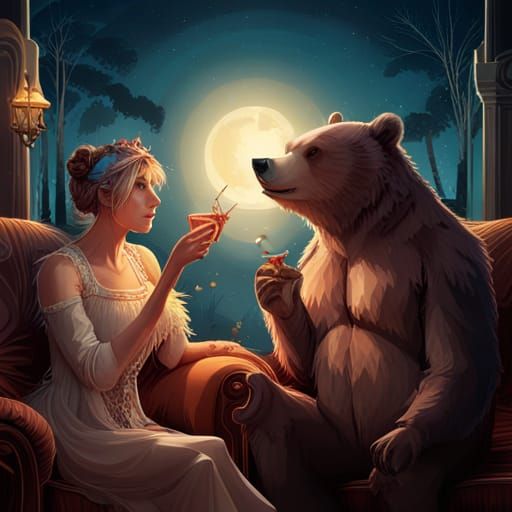 Bears Celebrate Marriage with Late Night Snack