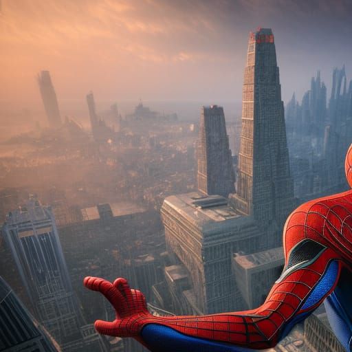 Detailed Spider-Man Fantasy Concept Art