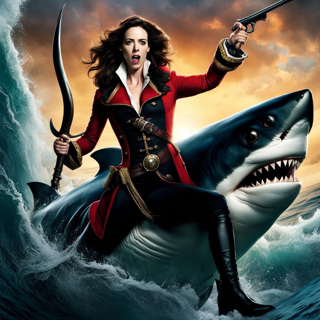 Female Captain Hook and Shark Attack