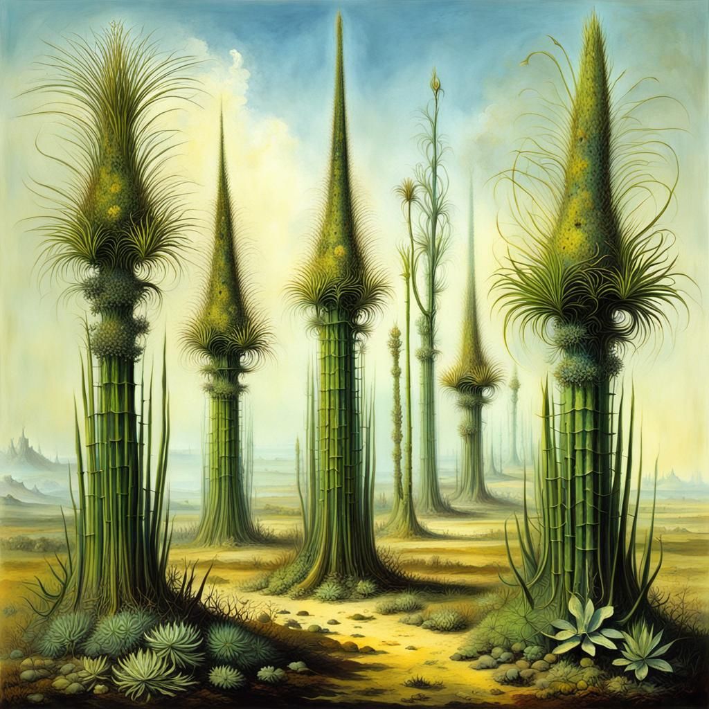 Surreal Botanical Hybrid in Surrealist Style
