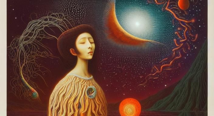 Surreal Soul in Orbit: A Space Fairytale