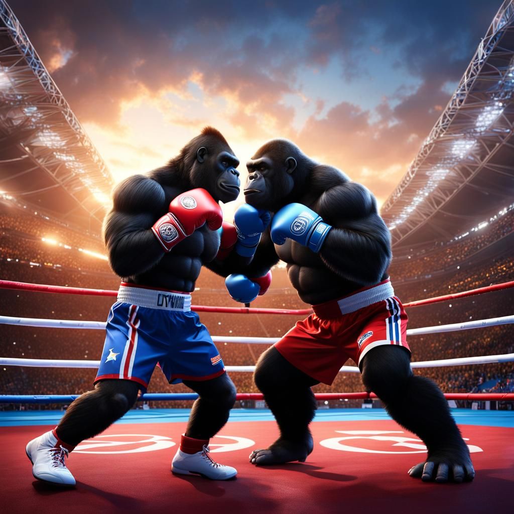 Gorilla vs Bulldog Boxing at Paris 2024 Olympics