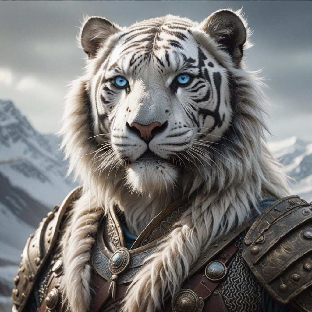 Epic Mongolian Tiger Warrior in Cinematic Glory
