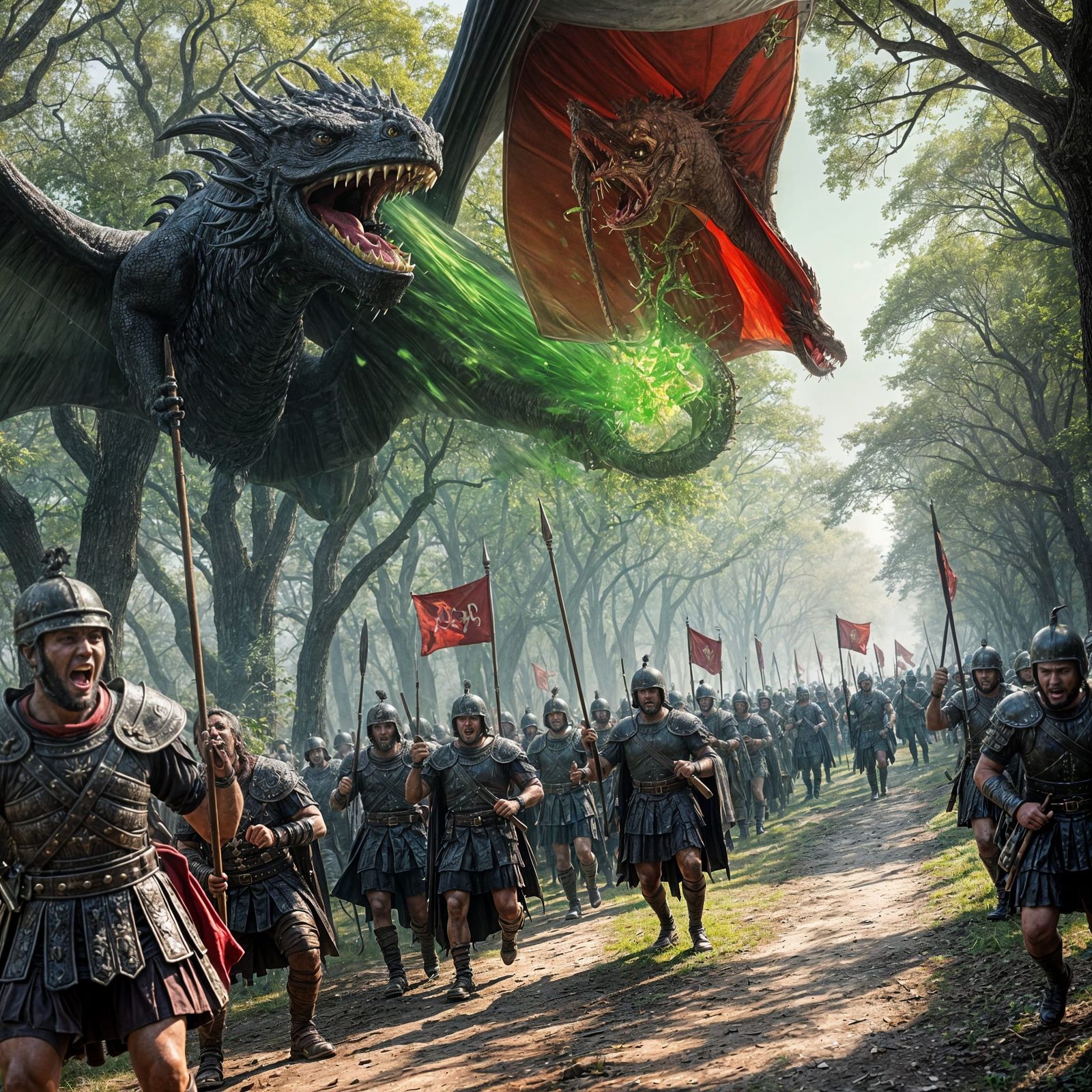 Black Dragon's Acid Attack on Roman Legion