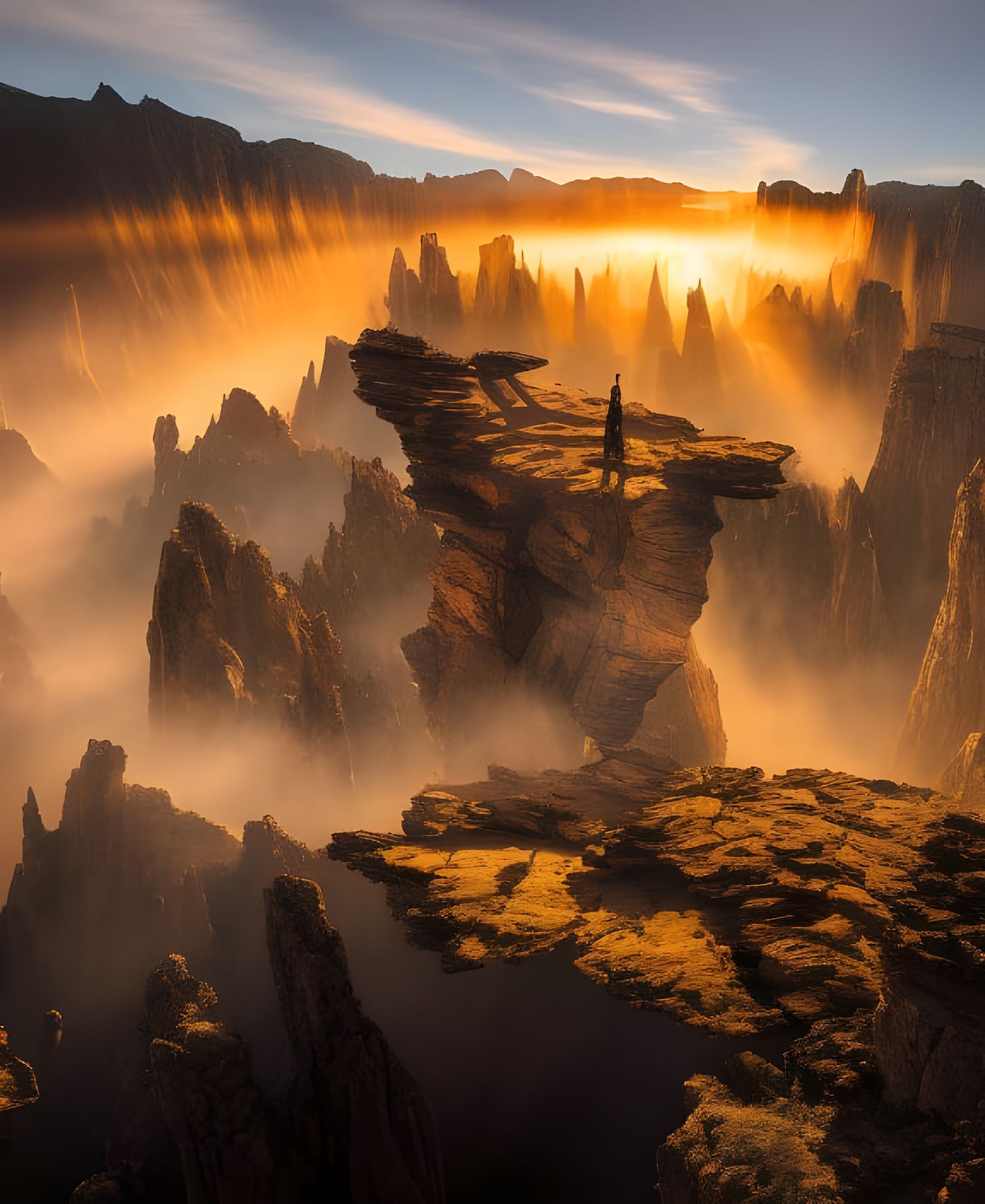 Abstract Folk Singers with Magical Particles