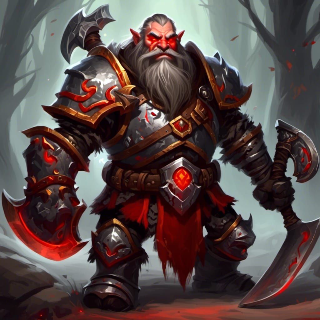 Dark Iron Dwarf Paladin in Knight Armor