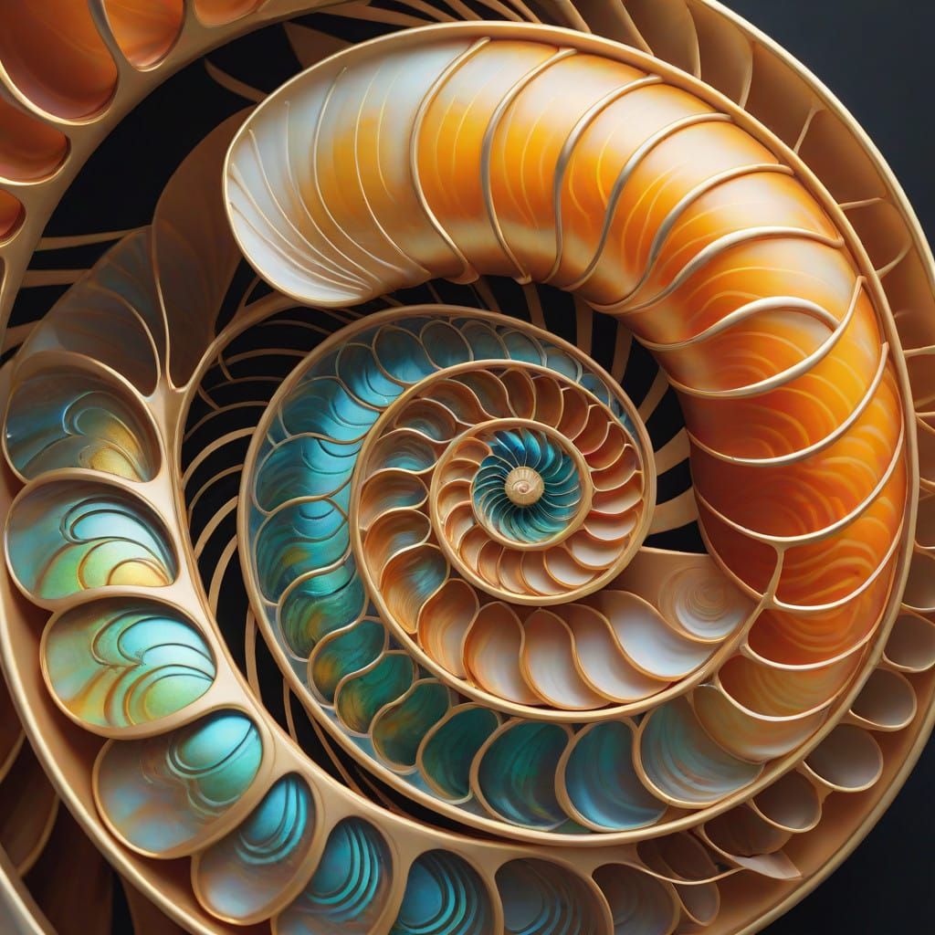 Golden Nautilus Shell Icon