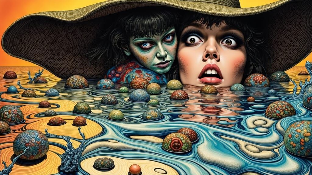 Surreal Liquid Wizard in Hyperdetailed Psychedelic Art