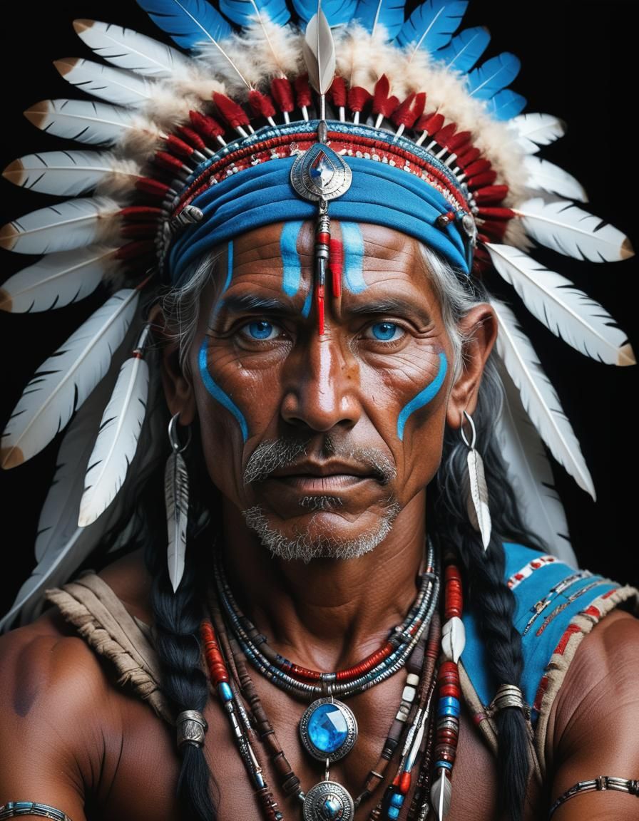 Native American Warrior in Fine Art Photography