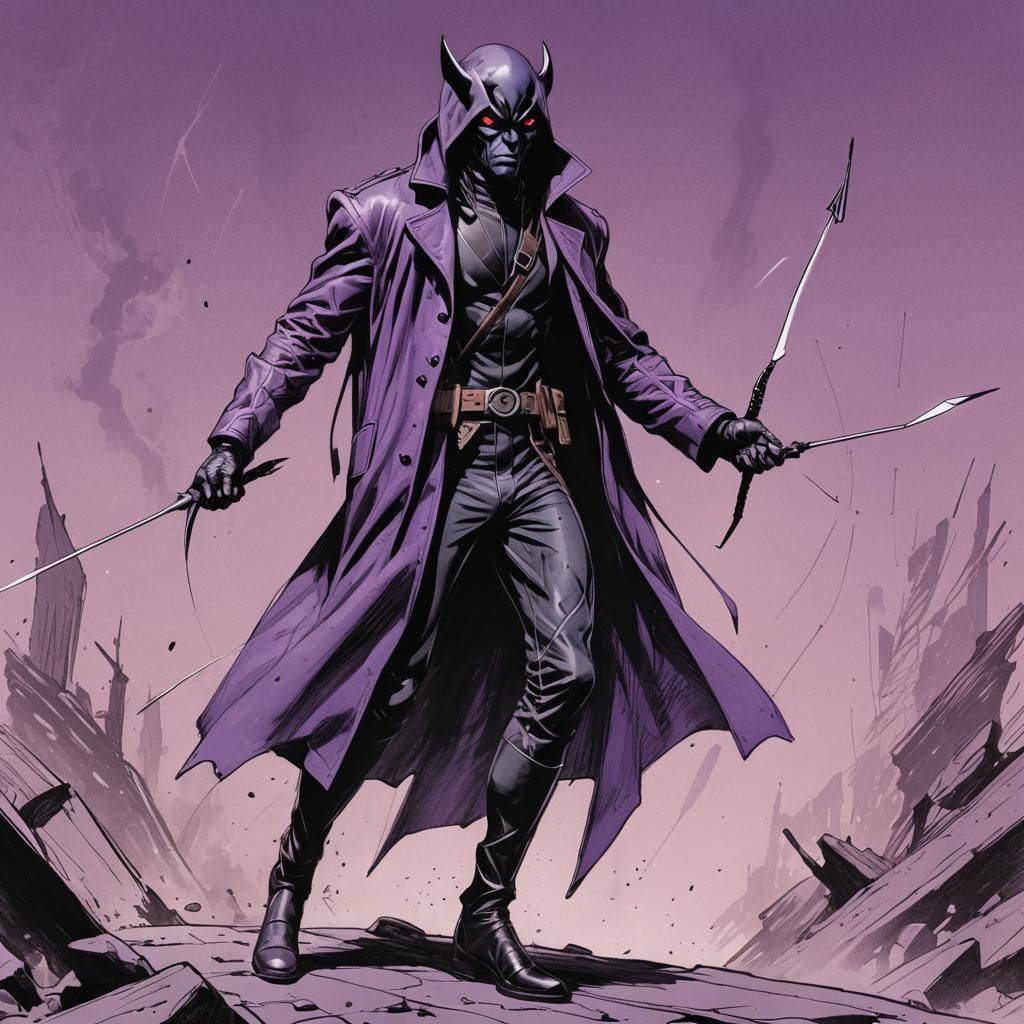 Nightcrawler Pencil Sketch on Alien World