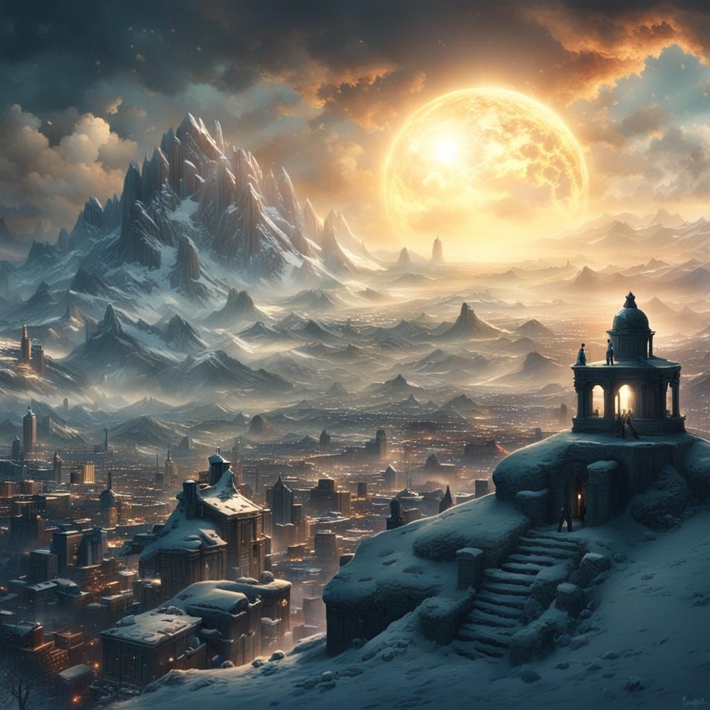 Epic Bright Light in Digital Matte Painting