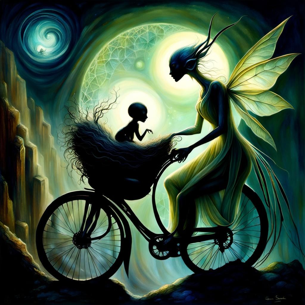 Magical Moonlit Nest with Bioluminescent Elven Fireflies