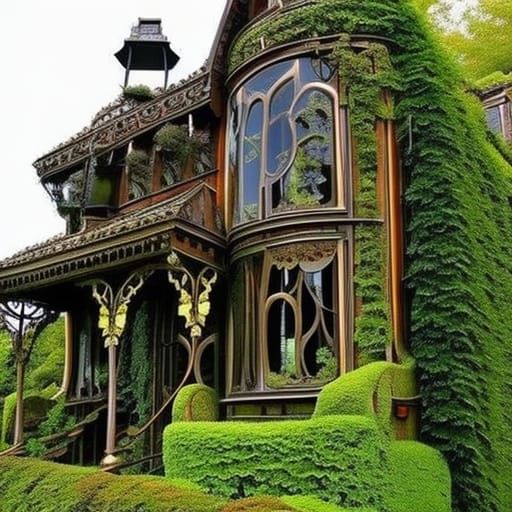 Steampunk Vines: Magical House with Engine