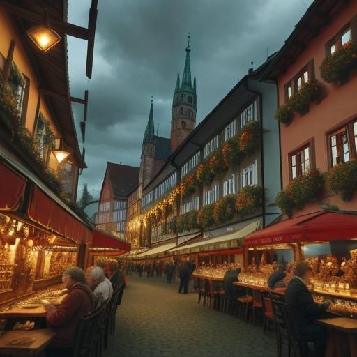 Oktoberfest Celebration in Munich: Cinematic Digital Art