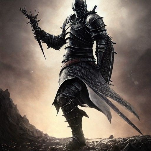 Dark Souls Knight: Detailed Digital Rendering