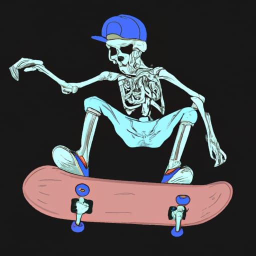 Cadaver on Skateboard: A Macabre Ride