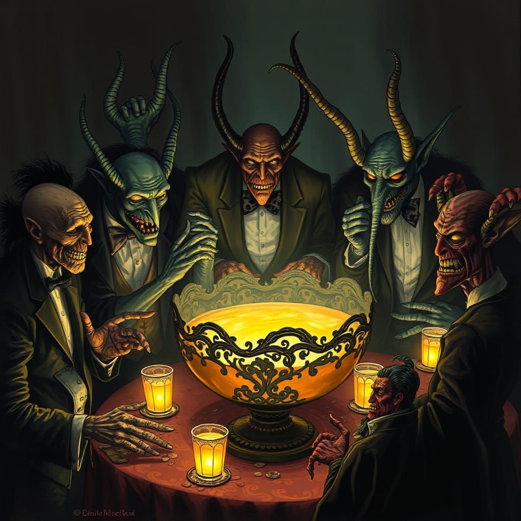 Ghouls and Goblins Merriment in Gothic Style