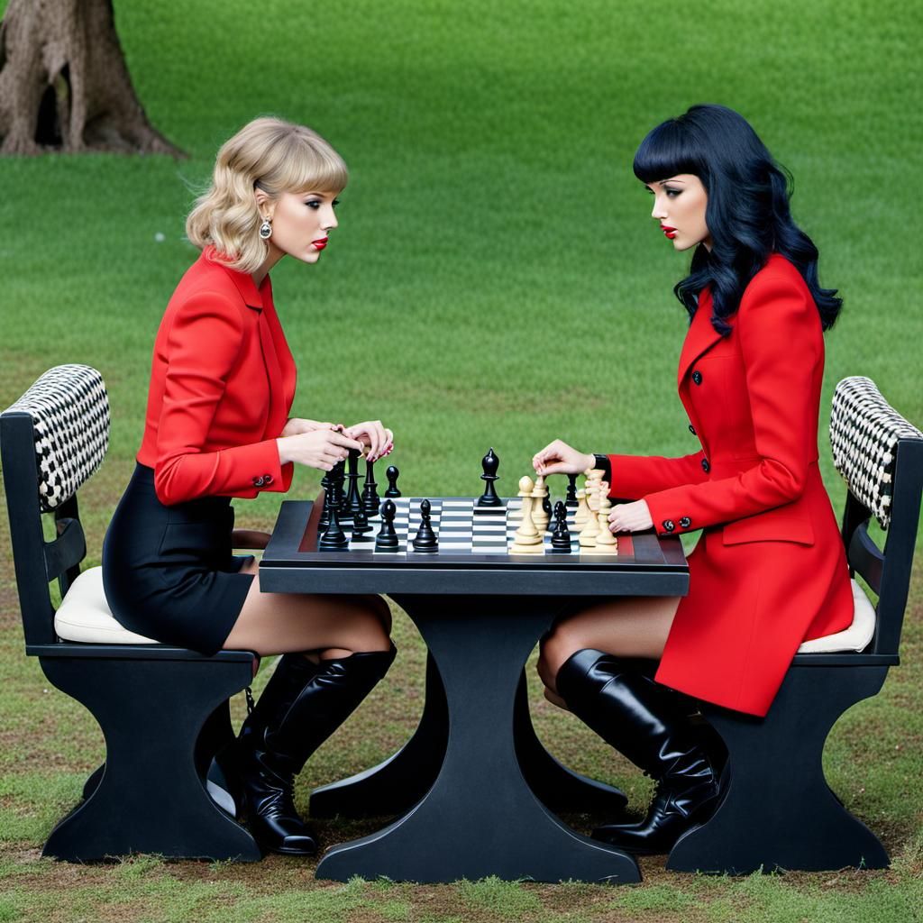Taylor Swift and Katy Perry Play Chess