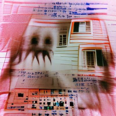 Distorted Analog Horror Figure in Grainy Style