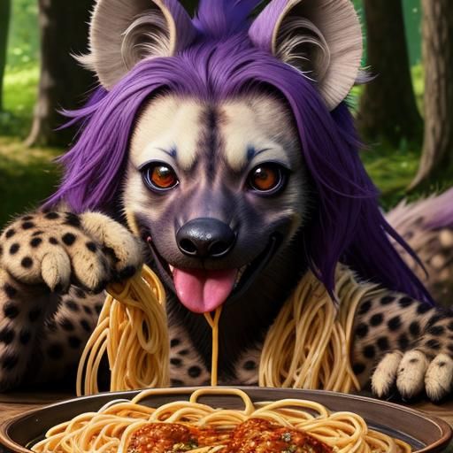 Punk Hyena Skinny-Dipping in Spaghetti Lake