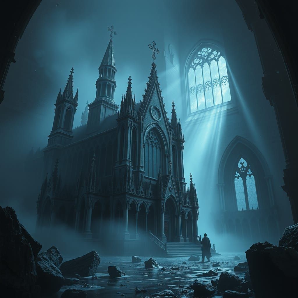 Fallen Church: A Dark Surrealist Nightmare