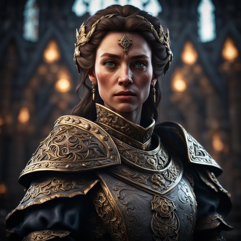Detailed HDR Woman Cleric for DnD