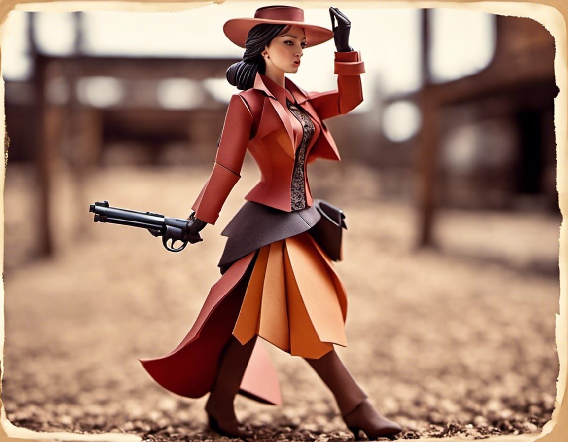 Origami Revolver Lady.
