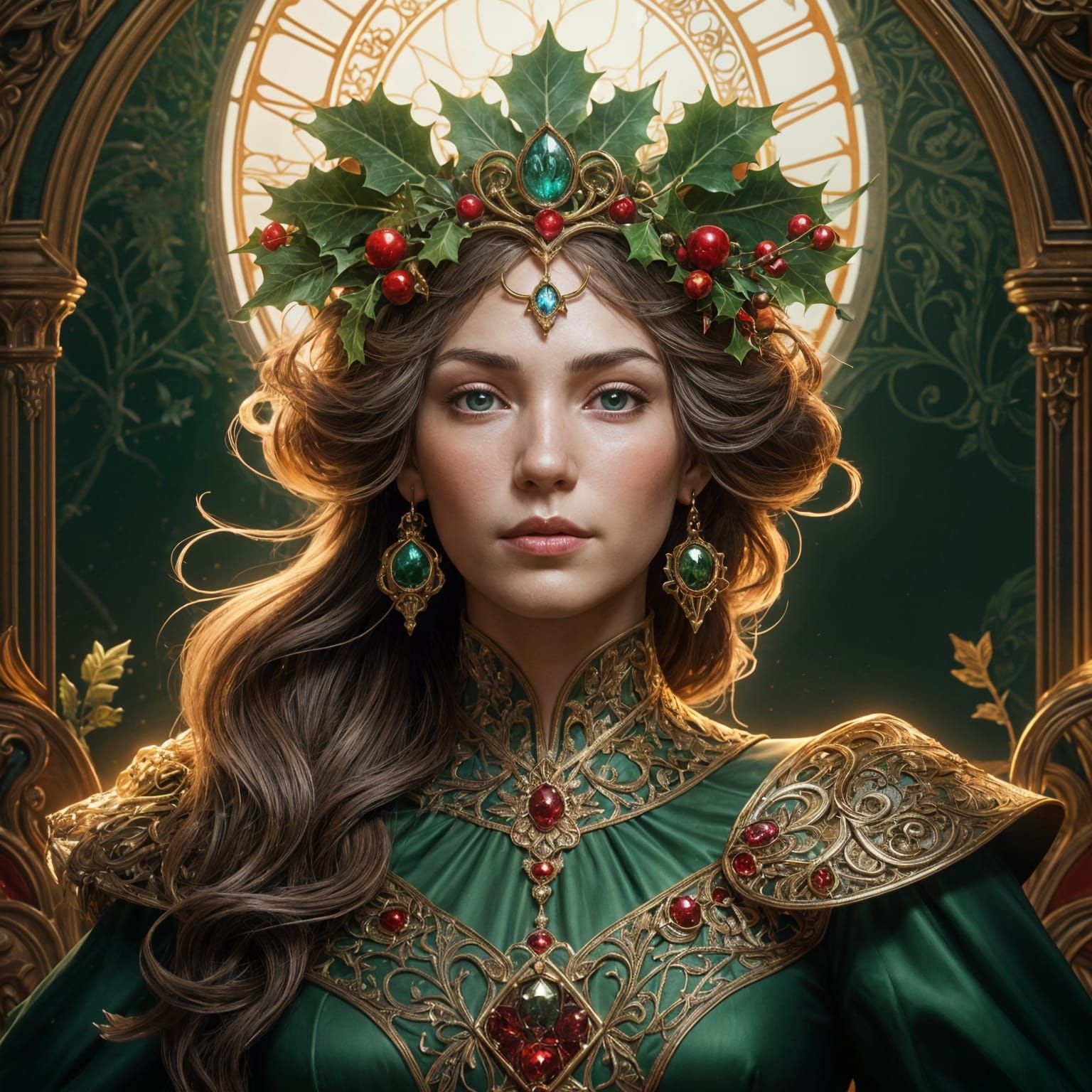 Surreal Christmas Portrait in Triadic Colors