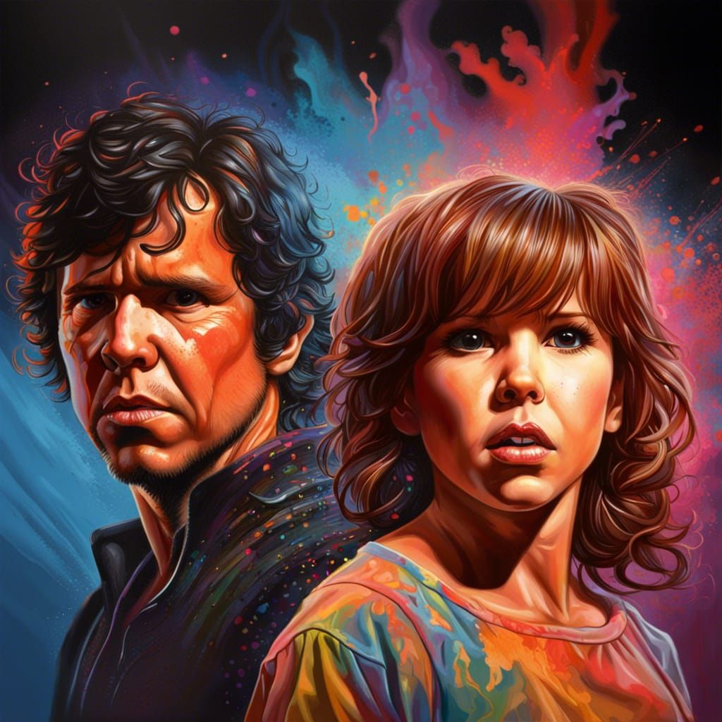 Hyperrealistic Portrait with Dramatic Lighting and Color