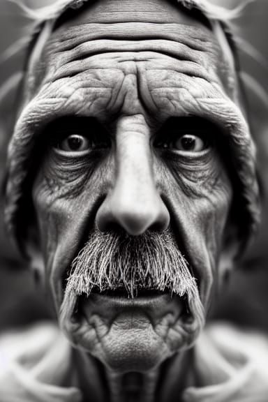 Tree Man Portrait in Style of Fine Art Photography