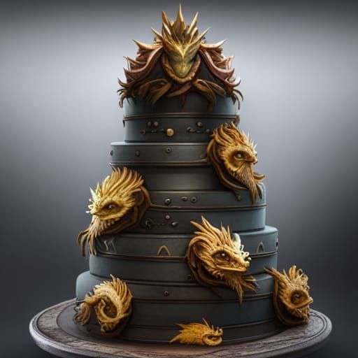 Game of Thrones Dragon Wedding Cake in 8k