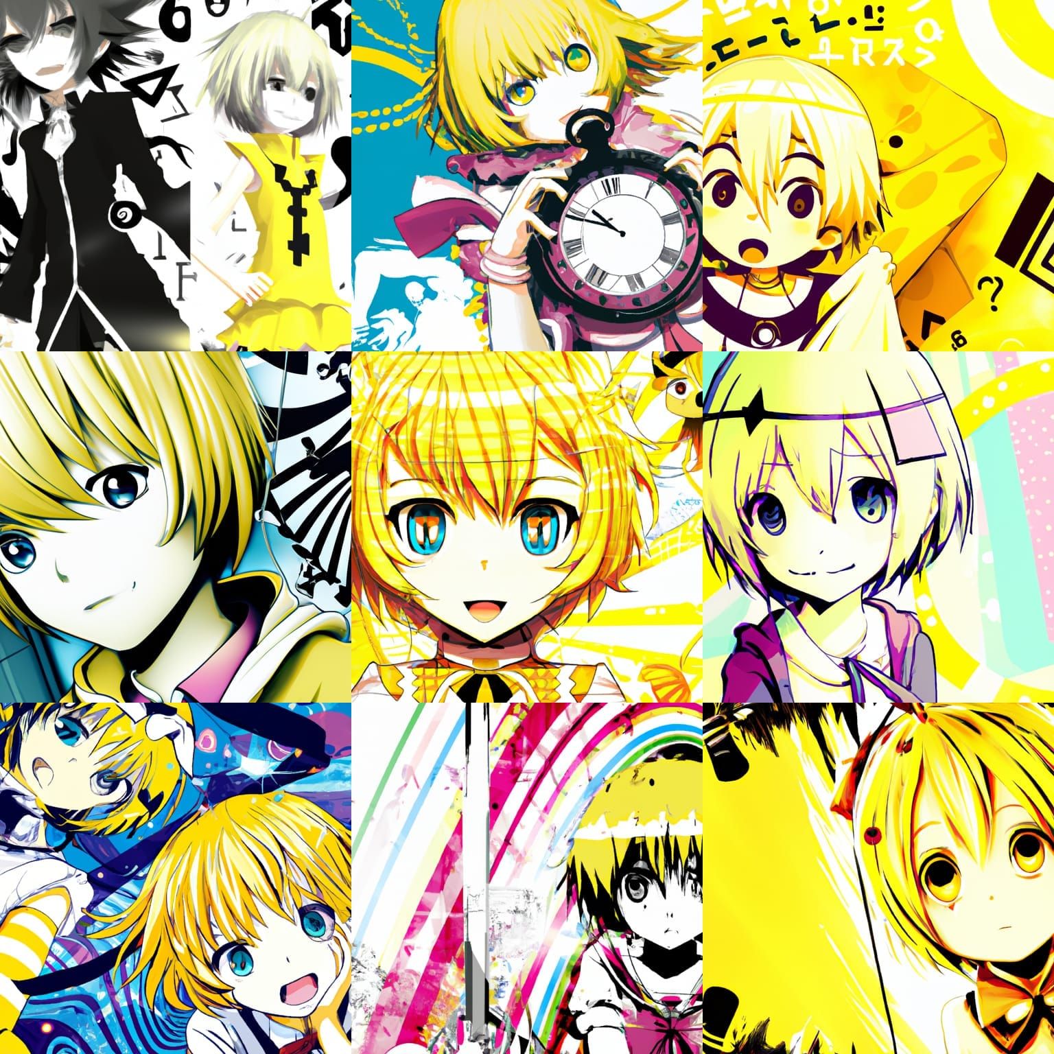 Psychedelic Manga Anime Girl: Kagamine Rin Waifu