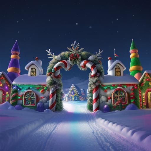 Magical Candy Portal to Santa's Village in 4K