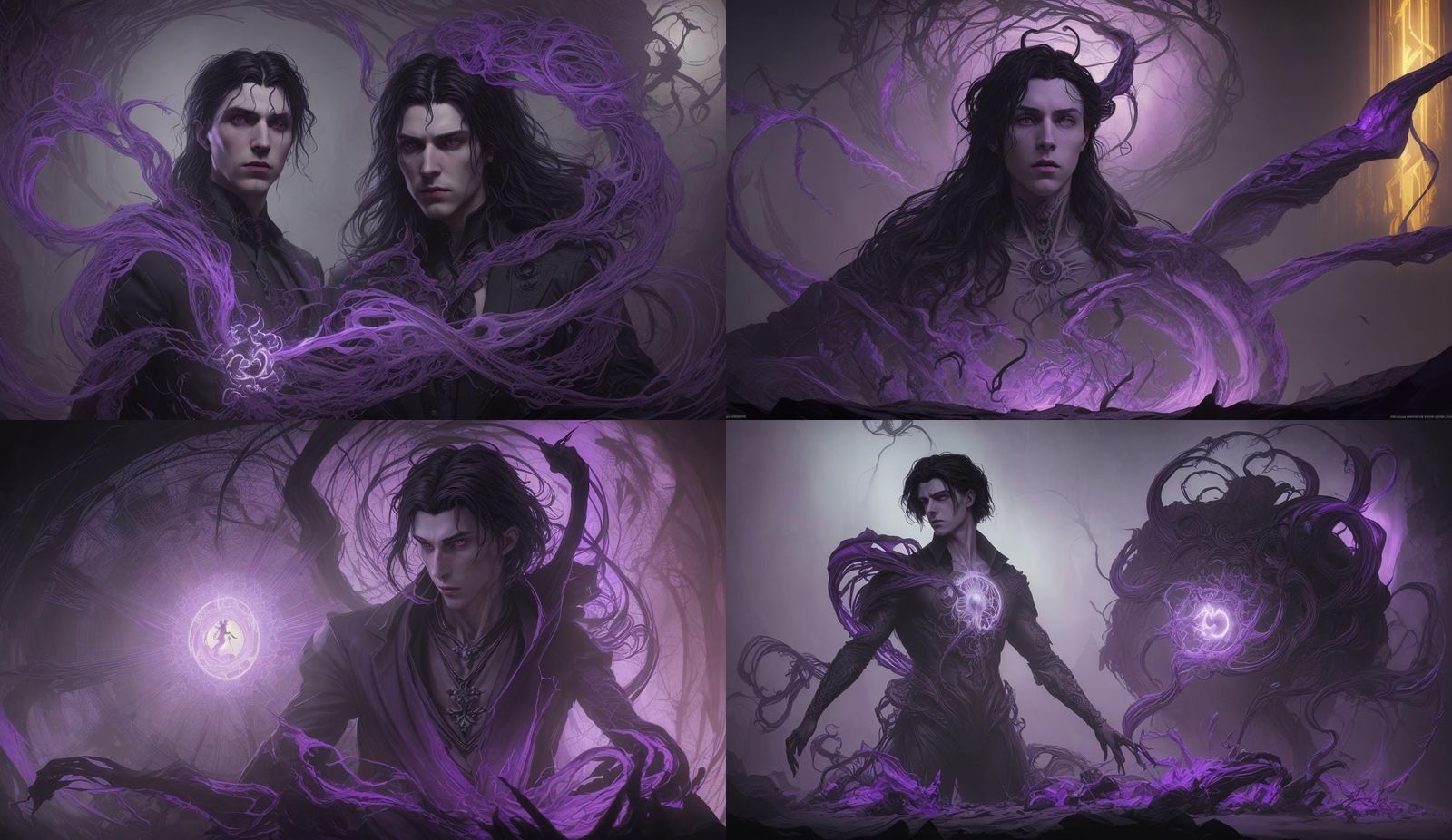 Vampire Vitruvian Man in Dark Fantasy Style